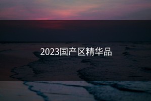 2023国产区精华品