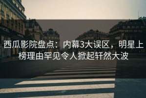 西瓜影院盘点：内幕3大误区，明星上榜理由罕见令人掀起轩然大波