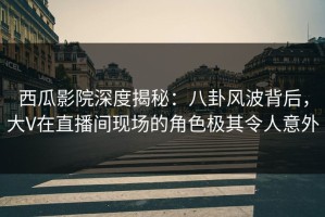 西瓜影院深度揭秘：八卦风波背后，大V在直播间现场的角色极其令人意外