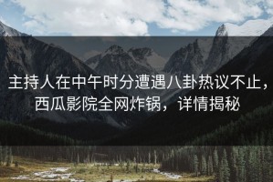 主持人在中午时分遭遇八卦热议不止，西瓜影院全网炸锅，详情揭秘