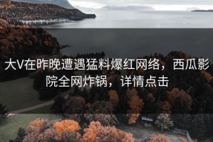 大V在昨晚遭遇猛料爆红网络，西瓜影院全网炸锅，详情点击