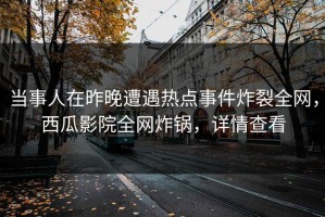 当事人在昨晚遭遇热点事件炸裂全网，西瓜影院全网炸锅，详情查看